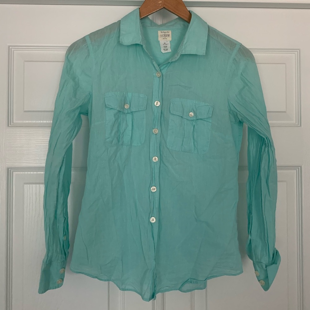 J Crew The Perfect Shirt Button Down Cotton